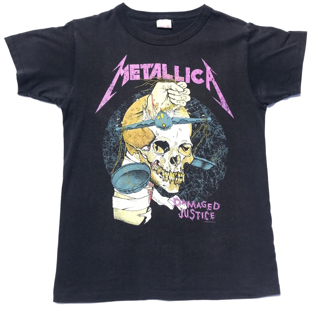RARE - Vintage Metallica "Damaged Justice" Tour of 88' Concert T-shirt - Size M